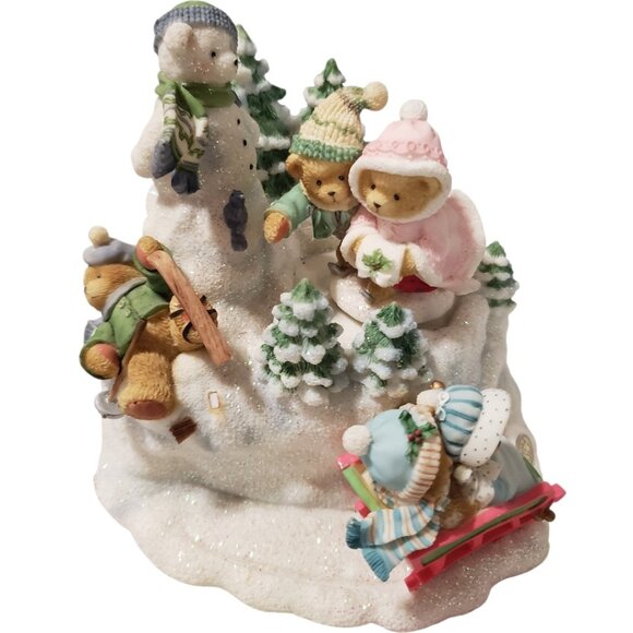 Priscilla Hillman Cherished Teddies Skaters Waltz Action Winds up Music - Picture 14 of 14